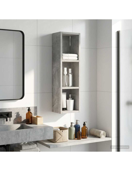 Armadio da bagno a muro Grigio Cemento 20 x 14 x 70 cm