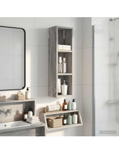 Armadio da bagno a muro Sonoma grigia 20 x 14 x 70 cm