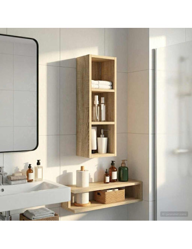 Armadio da bagno a muro Rovere Sonoma 20 x 16 x 62,5 cm