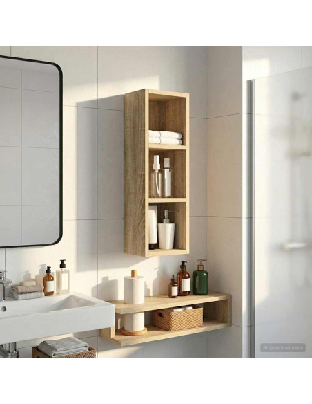 Armadio da bagno a muro Rovere Sonoma 20 x 16 x 62,5 cm