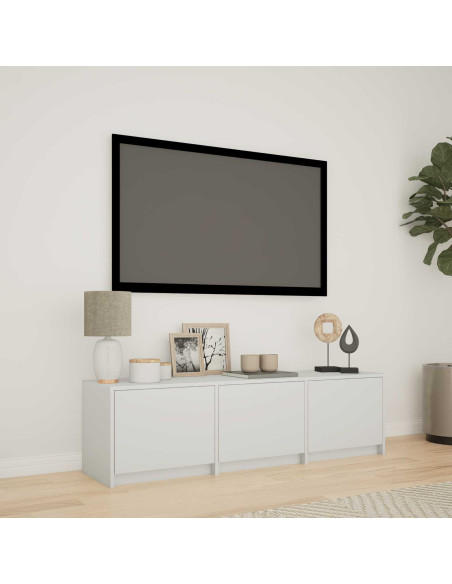 Mobile TV con LED Bianco 140 x 34 x 40 cm Legno ingegnerizzato