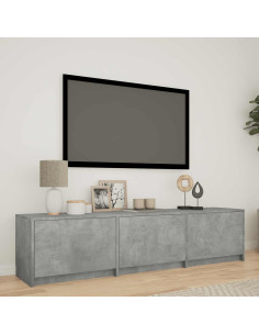 Mobile TV con LED con LED Grigio Cemento 165 x 34 x 40 cm