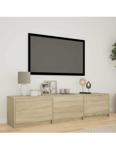 Mobile TV con LED con LED Rovere Sonoma 165 x 34 x 40 cm