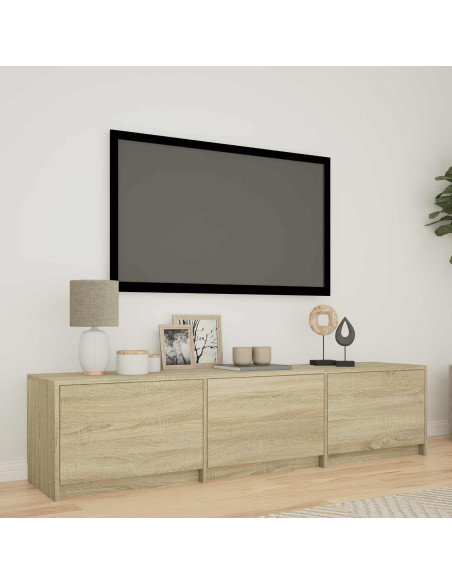 Mobile TV con LED con LED Rovere Sonoma 165 x 34 x 40 cm