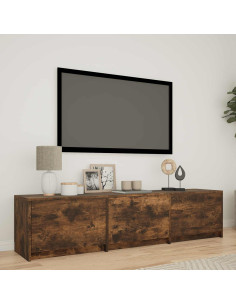 Mobile TV con LED con LED Quercia Affumicata 165 x 34 x 40 cm