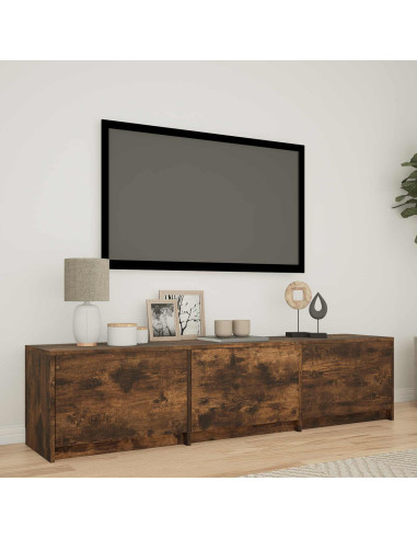 Mobile TV con LED con LED Quercia Affumicata 165 x 34 x 40 cm