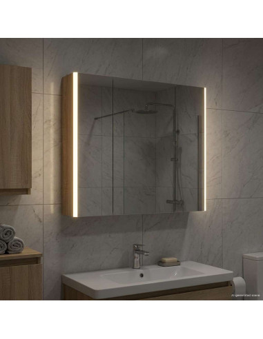 Mobiletto per specchio da bagno Rovere Sonoma