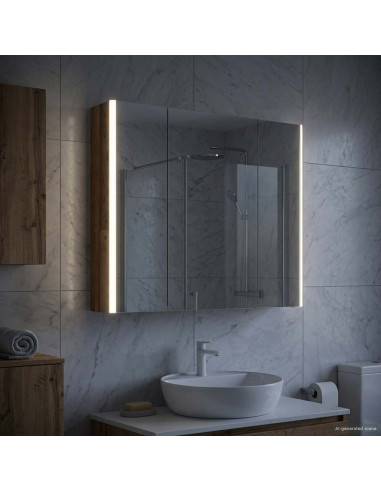 Mobiletto per specchio da bagno Legno vecchio