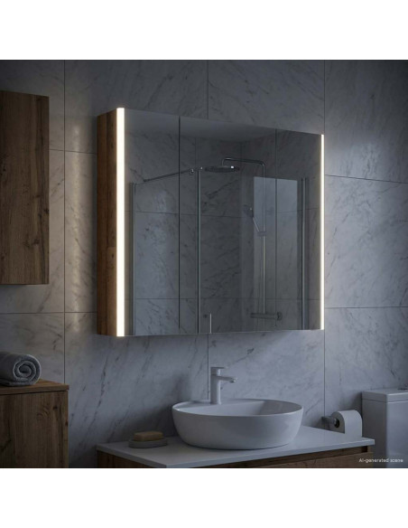 Mobiletto per specchio da bagno Legno vecchio