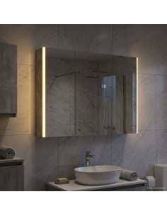 Mobiletto per specchio da bagno Grigio cemento