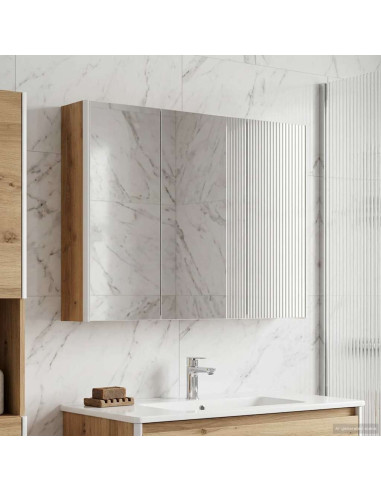 Mobiletto per specchio da bagno Rovere Artigianale