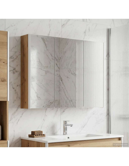 Mobiletto per specchio da bagno Rovere Artigianale
