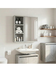 Armadio da bagno a muro Grigio Cemento 20 x 10 x 50 cm