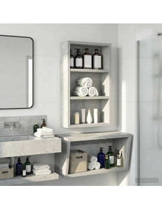 Armadio da bagno a muro Grigio Cemento 30 x 10 x 50 cm