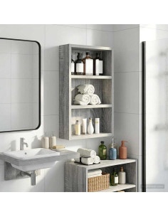 Armadio da bagno a muro Sonoma grigia 30 x 10 x 50 cm