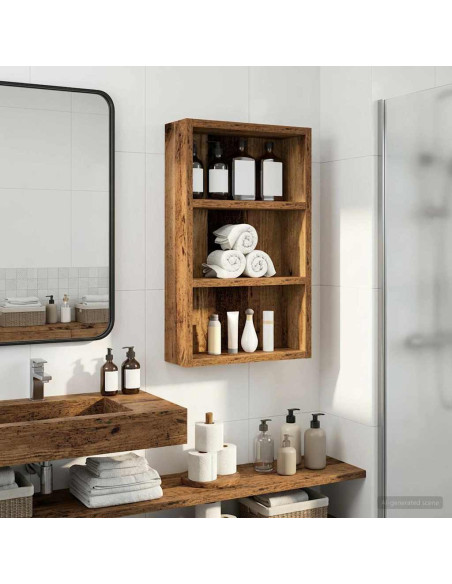 Armadio da bagno a muro Legno vecchio 30 x 10 x 50 cm