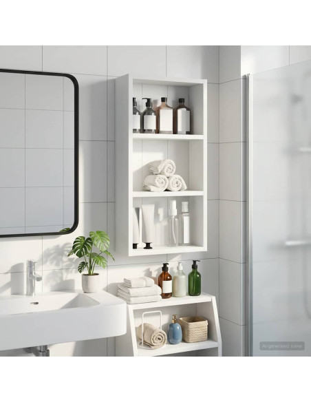 Armadio da bagno a muro Bianco 30 x 10 x 60,5 cm