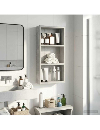 Armadio da bagno a muro Grigio Cemento 30 x 10 x 60,5 cm