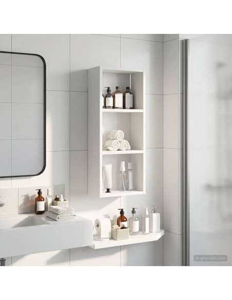 Armadio da bagno a muro con lo scaffale Bianco 30 x 14 x 70 cm