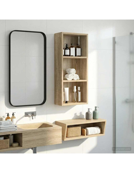 Armadio da bagno a muro Rovere Sonoma 30 x 14 x 70 cm