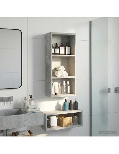 Armadio da bagno a muro Grigio Cemento 30 x 14 x 70 cm