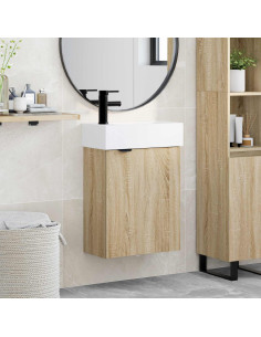 Mobile da Bagno con porta Rovere Sonoma 45,5 x 22,5 x 84 cm