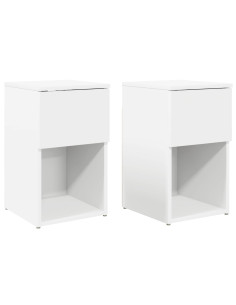 Armadietto per letto 2 pcs Bianco 29 x 31,5 x 49 cm