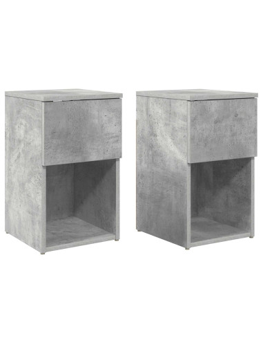 Armadietto per letto 2 pcs Grigio Cemento 29 x 31,5 x 49 cm