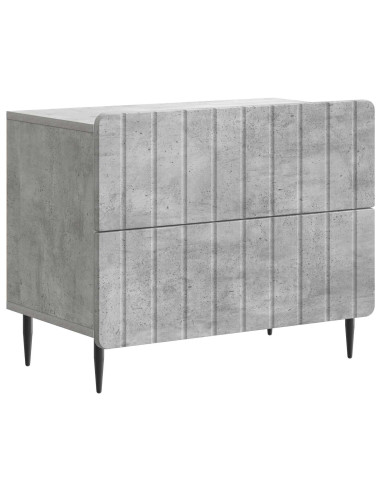 Armadio da Notte Grigio Cemento 62 x 34,5 x 49,5 cm