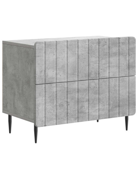 Armadio da Notte Grigio Cemento 62 x 34,5 x 49,5 cm