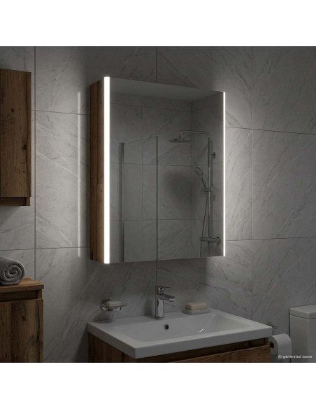 Mobiletto per specchio da bagno Legno vecchio