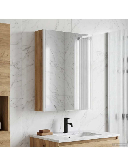 Mobiletto per specchio da bagno Rovere Artigianale