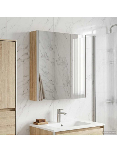 Mobiletto per specchio da bagno Rovere Sonoma