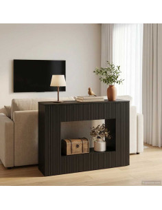 Tavolo consolle Nero 101 x 29 x 74 cm Legno ingegnerizzato