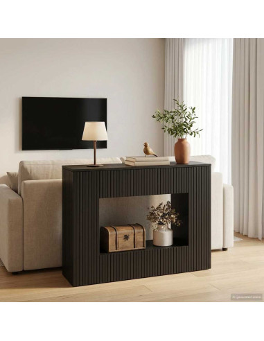 Tavolo consolle Nero 101 x 29 x 74 cm Legno ingegnerizzato