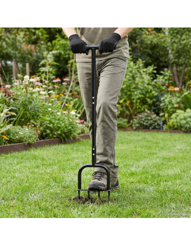 Strumento Aeratore per Prato Nero 95 x 27 cm Plastica