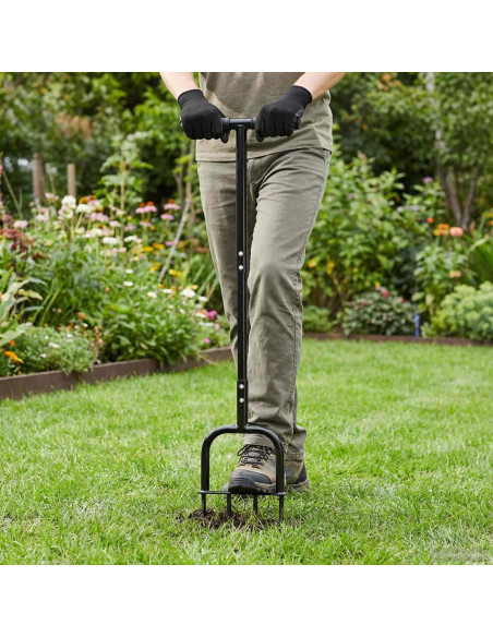 Strumento Aeratore per Prato Nero 95 x 27 cm Plastica