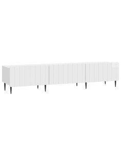 Mobile TV Bianco Lucido 147 x 34,5 x 32 cm Legno ingegnerizzato