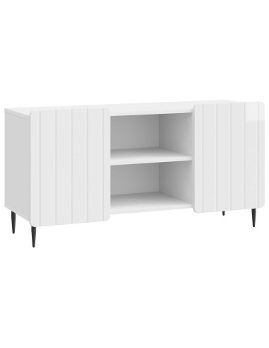 Mobile TV Bianco Lucido 102 x 34,5 x 52 cm Legno ingegnerizzato