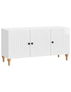 Mobile TV Bianco Lucido 99 x 34,5 x 50 cm Legno ingegnerizzato