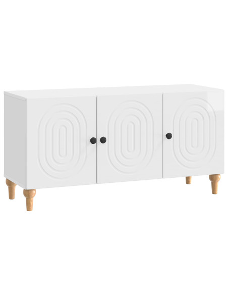 Mobile TV Bianco Lucido 99 x 34,5 x 50 cm Legno ingegnerizzato