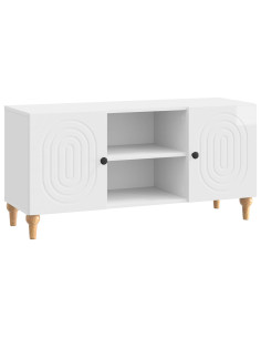 Mobile TV Bianco Lucido 102 x 34,5 x 50 cm Legno ingegnerizzato