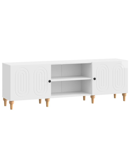 Mobile TV Bianco Lucido 150 x 31 x 50 cm Legno ingegnerizzato