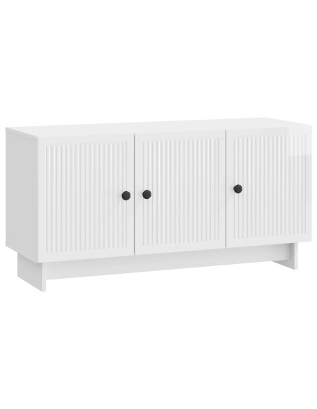 Mobile TV Bianco Lucido 99 x 34,5 x 50 cm Legno ingegnerizzato