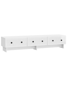 Mobile TV Bianco Lucido 147 x 34,5 x 30 cm Legno ingegnerizzato