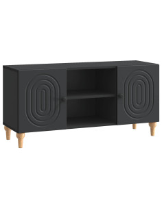 Mobile TV Nero 102 x 34,5 x 50 cm Legno ingegnerizzato