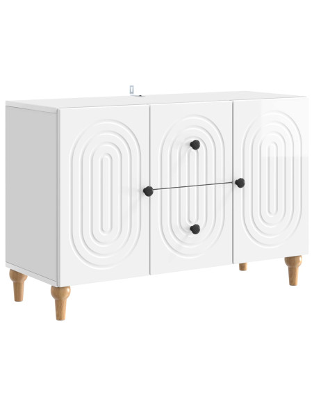 Mobile TV Bianco Lucido 89 x 34,5 x 60 cm Legno ingegnerizzato