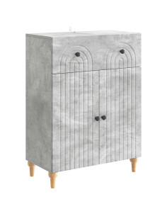 Credenza Grigio Cemento 66 x 34,5 x 90 cm Legno ingegnerizzato