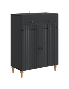 Credenza Nero 66 x 34,5 x 90 cm Legno ingegnerizzato