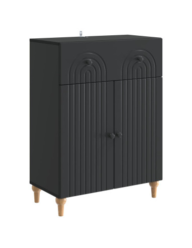 Credenza Nero 66 x 34,5 x 90 cm Legno ingegnerizzato
